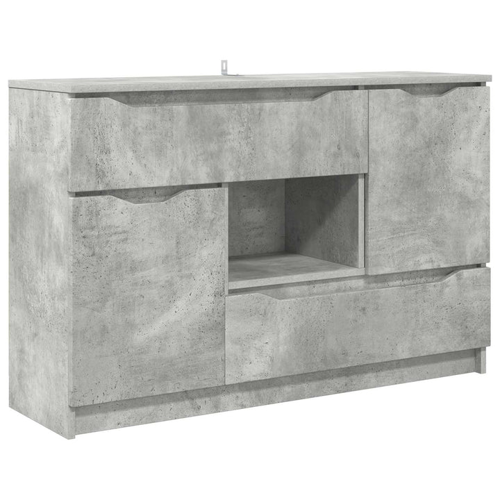 Sideboard Beton Grå 100 x 30 x 65,6 Konstrueret træ