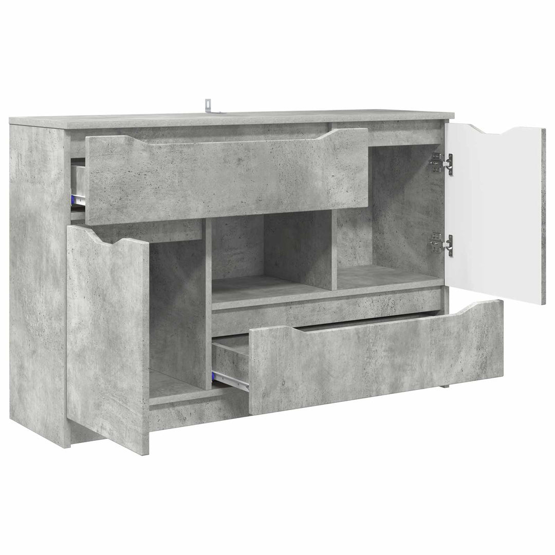 Sideboard Beton Grå 100 x 30 x 65,6 Konstrueret træ
