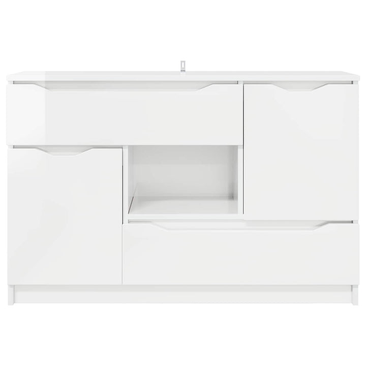 Sideboard Høj gloss hvid 100 x 30 x 65,6 Konstrueret træ