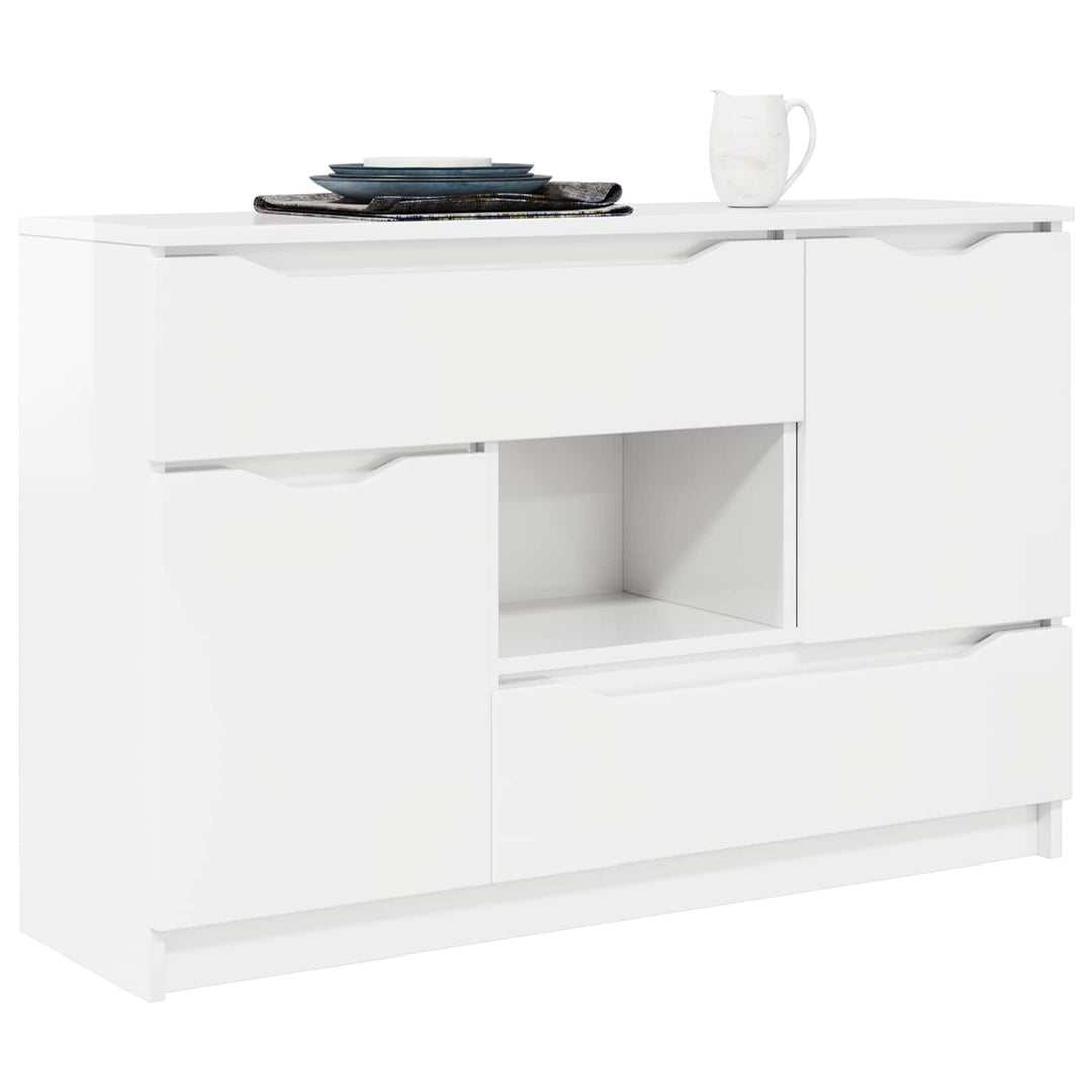 Sideboard Høj gloss hvid 100 x 30 x 65,6 Konstrueret træ
