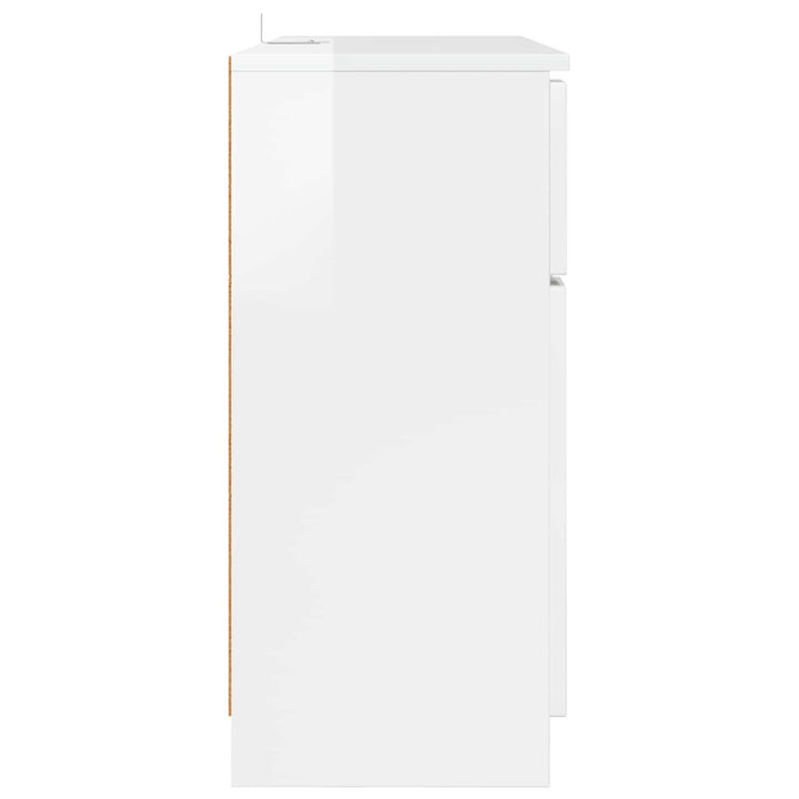 Sideboard Høj gloss hvid 100 x 30 x 65,6 Konstrueret træ
