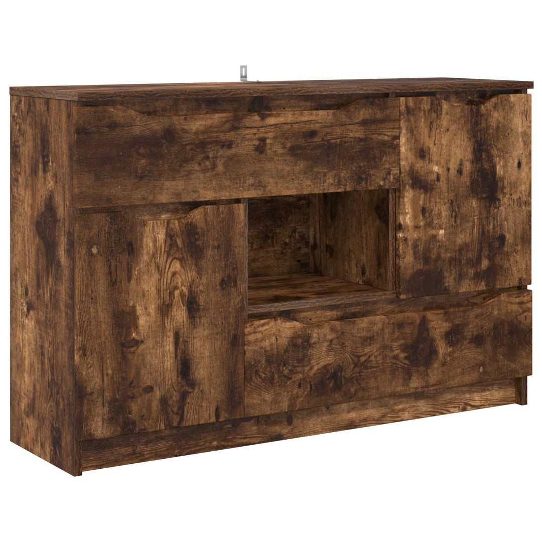 Sideboard med skuffe Røget eg 100 x 30 x 65,6 Konstrueret træ