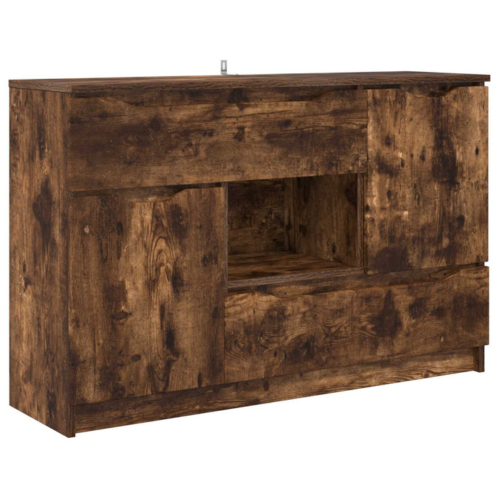 Sideboard med skuffe Røget eg 100 x 30 x 65,6 Konstrueret træ