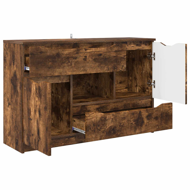 Sideboard med skuffe Røget eg 100 x 30 x 65,6 Konstrueret træ