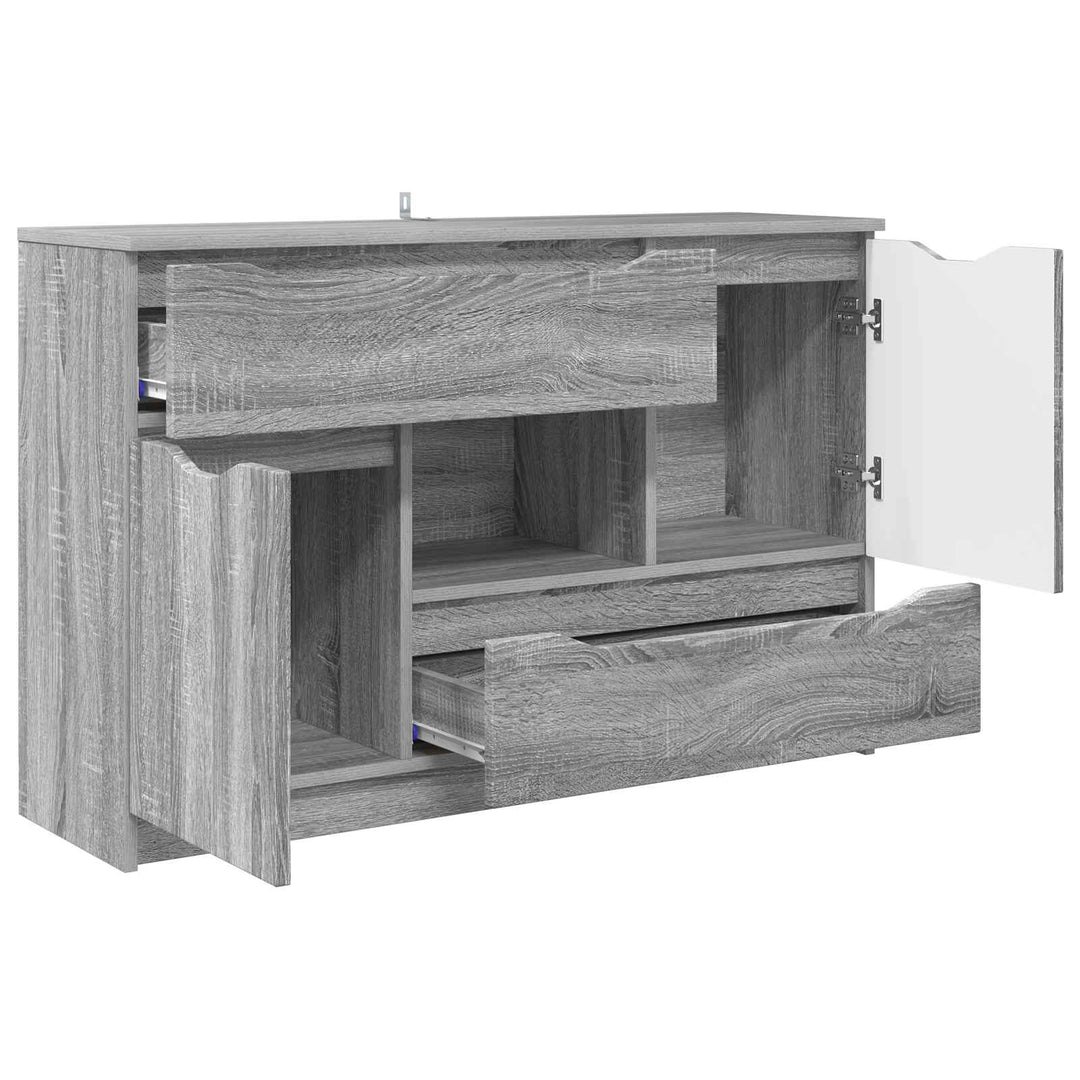Sideboard med skuffe Grå Sonoma 100 x 30 x 65,6 Konstrueret træ