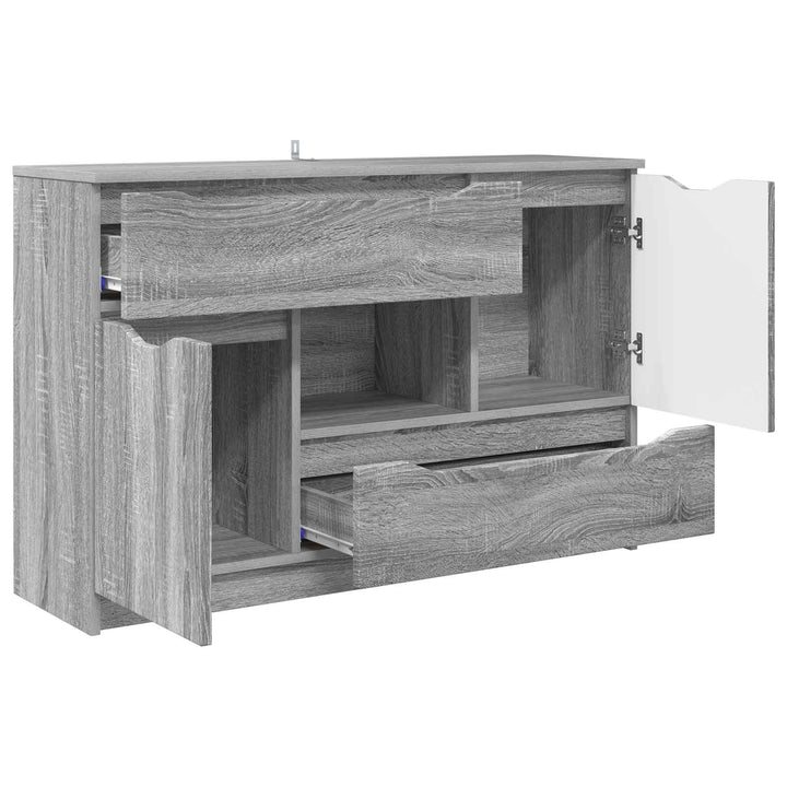 Sideboard med skuffe Grå Sonoma 100 x 30 x 65,6 Konstrueret træ