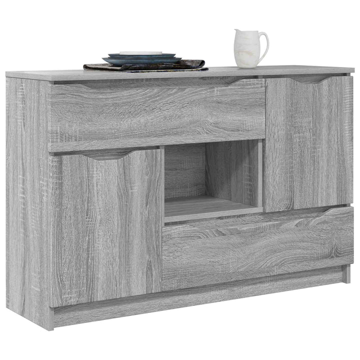 Sideboard med skuffe Grå Sonoma 100 x 30 x 65,6 Konstrueret træ