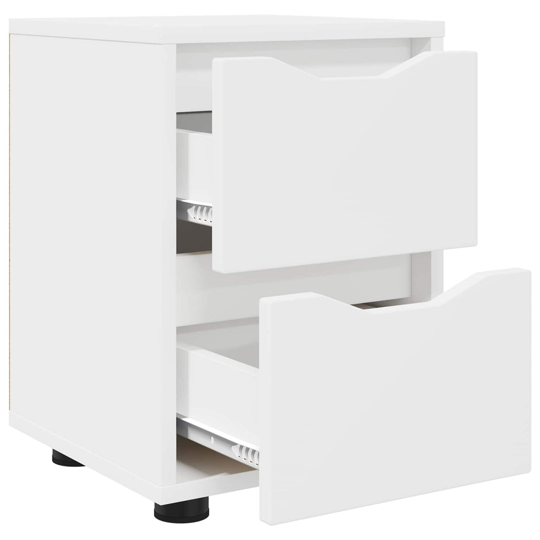 Sengebord Hvid 30,5 x 30 x 43 cm Konstrueret træ