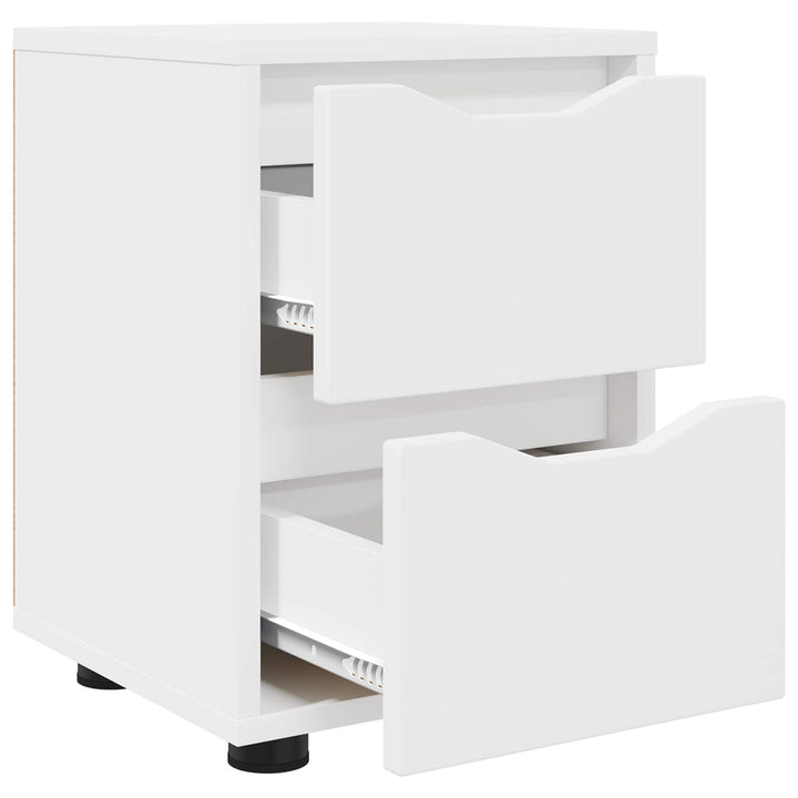 Sengebord Hvid 30,5 x 30 x 43 cm Konstrueret træ