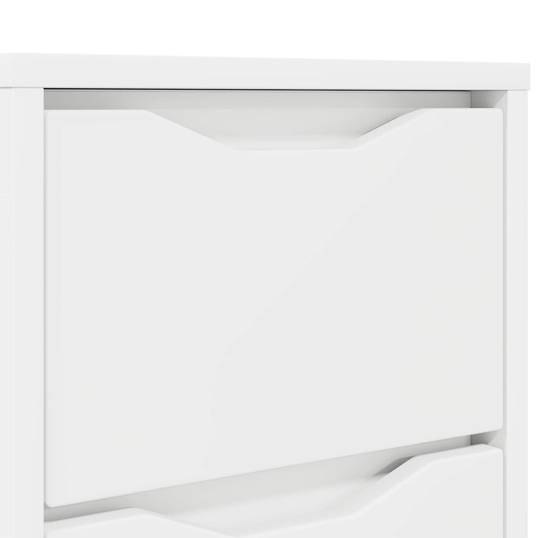Sengeborde 2 pcs Hvid 30,5 x 30 x 43 cm Konstrueret træ