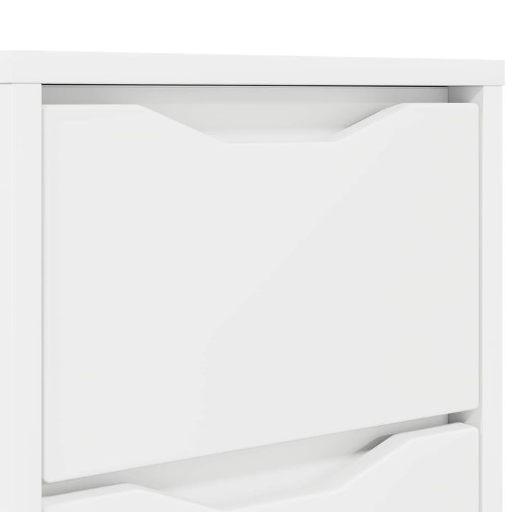 Sengeborde 2 pcs Hvid 30,5 x 30 x 43 cm Konstrueret træ