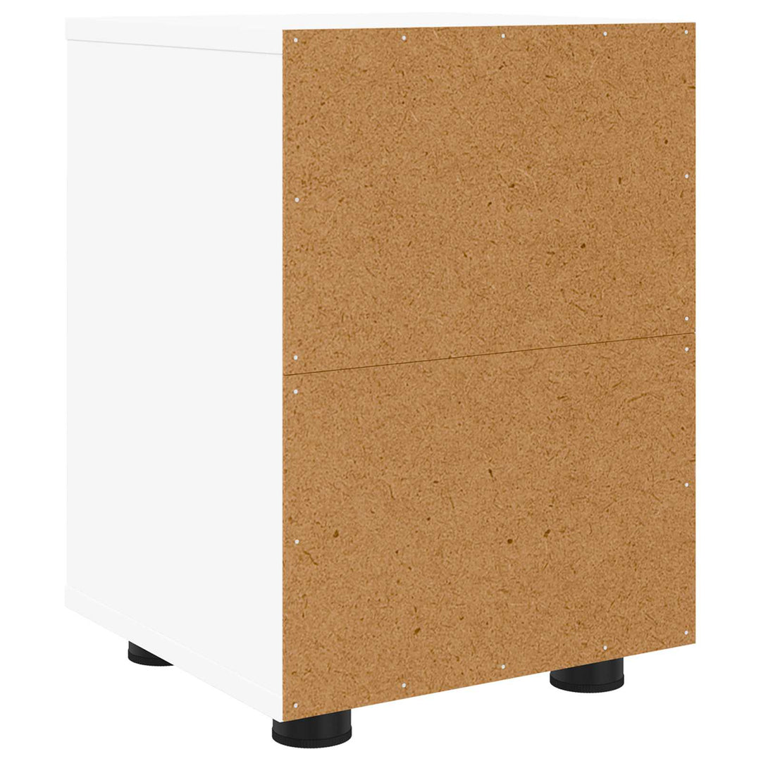 Sengeborde 2 pcs Hvid 30,5 x 30 x 43 cm Konstrueret træ