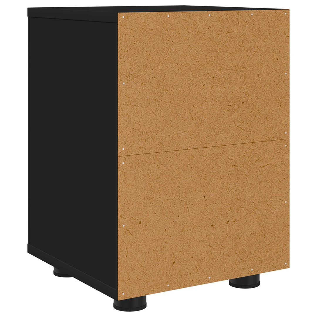 Sengebord Sort 30,5 x 30 x 43 cm Konstrueret træ