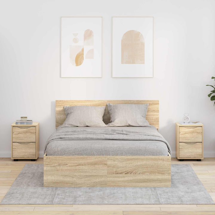 Sengeborde 2 pcs Sonoma eg 30,5 x 30 x 43 cm Konstrueret træ