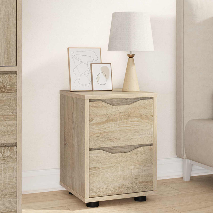 Sengeborde 2 pcs Sonoma eg 30,5 x 30 x 43 cm Konstrueret træ