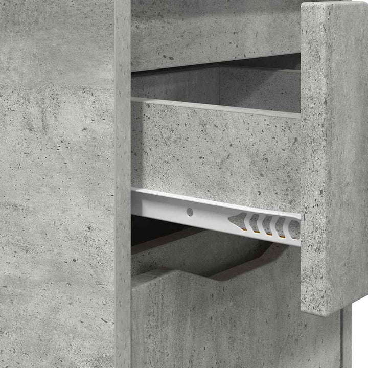 Sengebord Beton Grå 30,5 x 30 x 43 cm Konstrueret træ