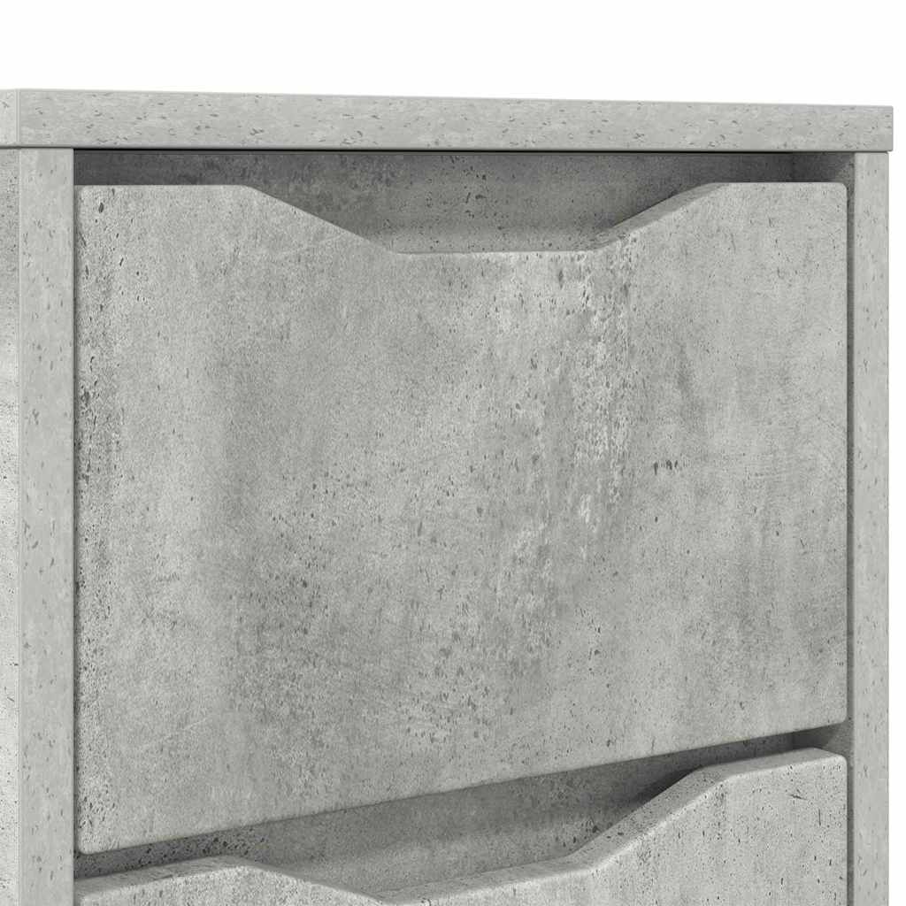 Sengebord Beton Grå 30,5 x 30 x 43 cm Konstrueret træ