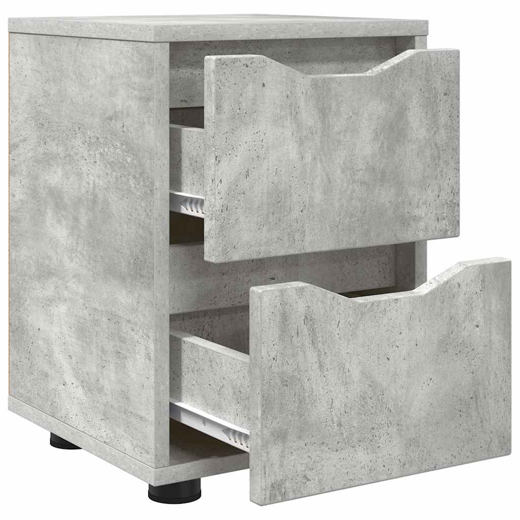 Sengebord Beton Grå 30,5 x 30 x 43 cm Konstrueret træ