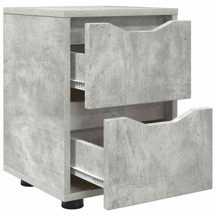 Sengebord Beton Grå 30,5 x 30 x 43 cm Konstrueret træ