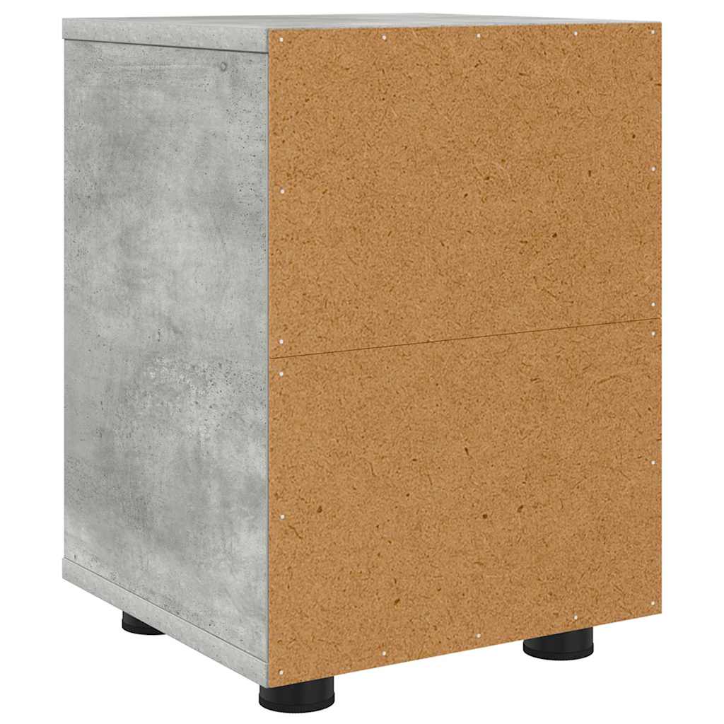 Sengebord Beton Grå 30,5 x 30 x 43 cm Konstrueret træ