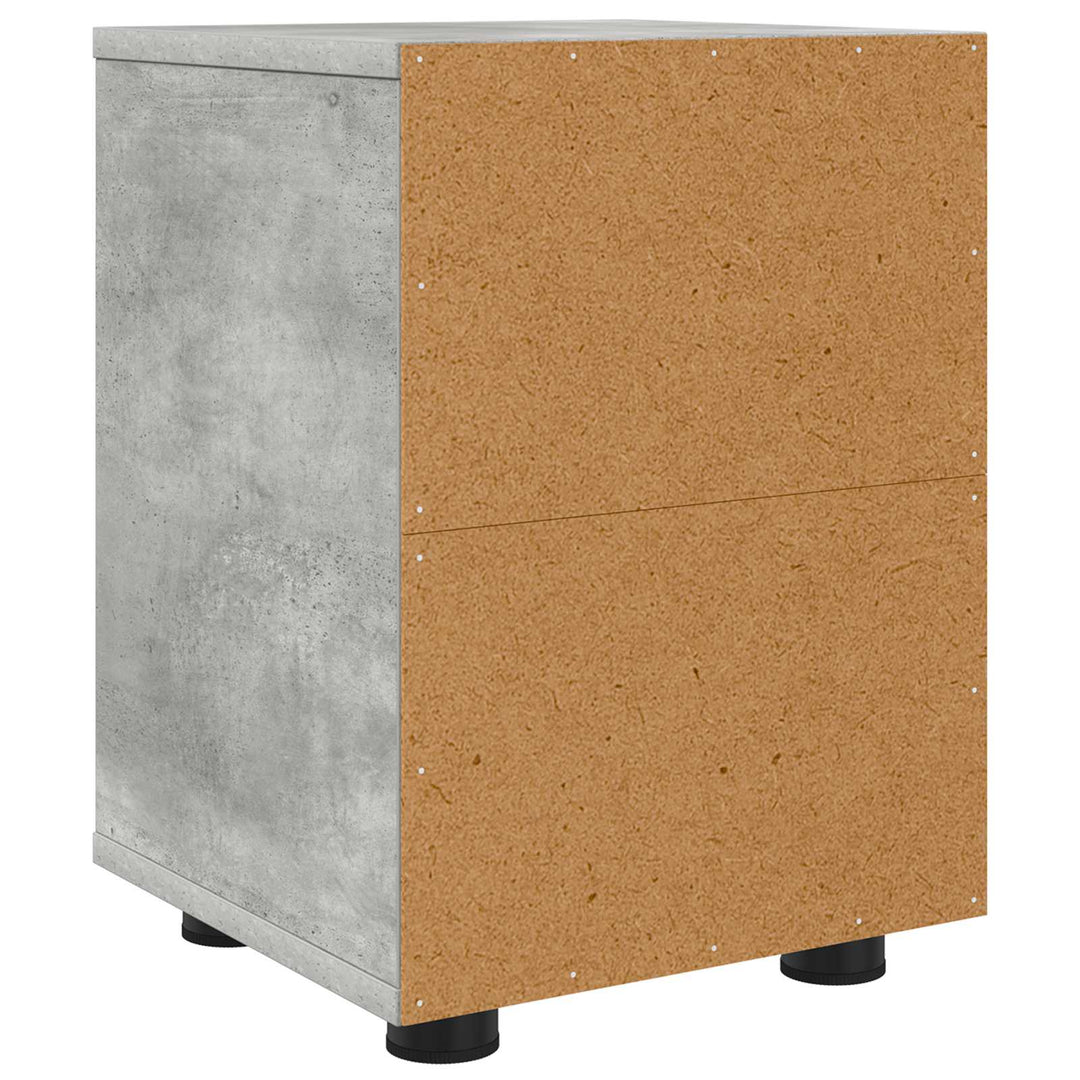 Sengebord Beton Grå 30,5 x 30 x 43 cm Konstrueret træ