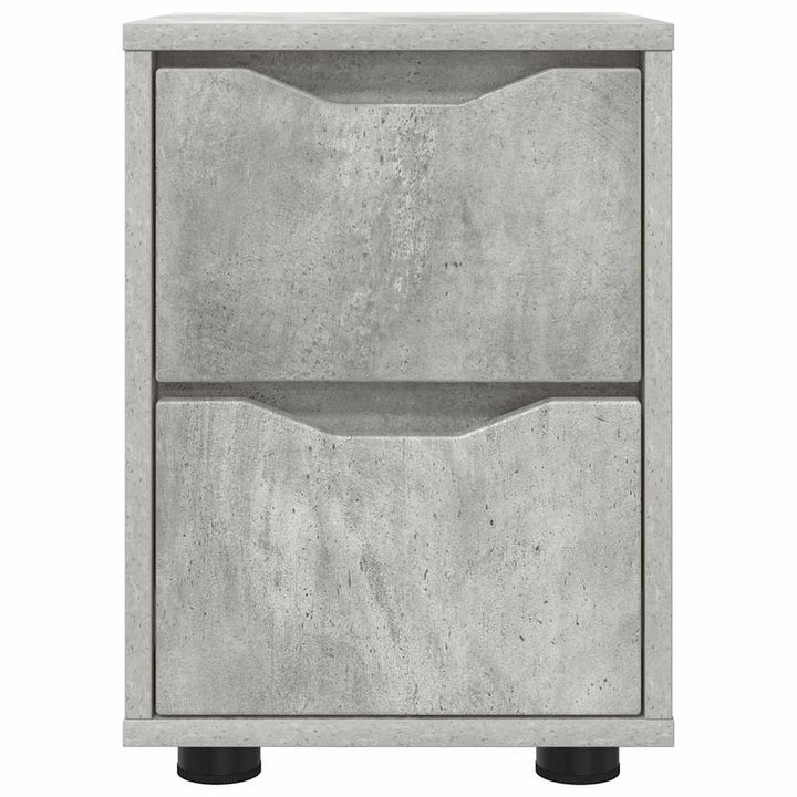 Sengebord Beton Grå 30,5 x 30 x 43 cm Konstrueret træ
