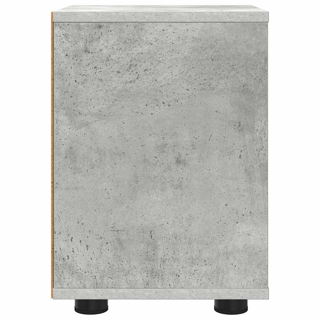 Sengebord Beton Grå 30,5 x 30 x 43 cm Konstrueret træ