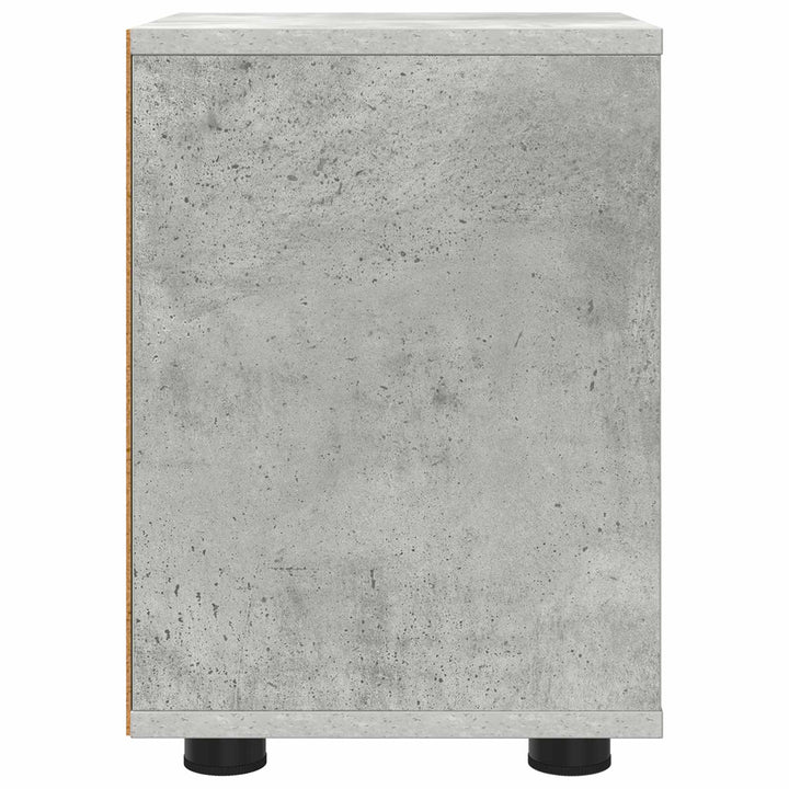 Sengebord Beton Grå 30,5 x 30 x 43 cm Konstrueret træ