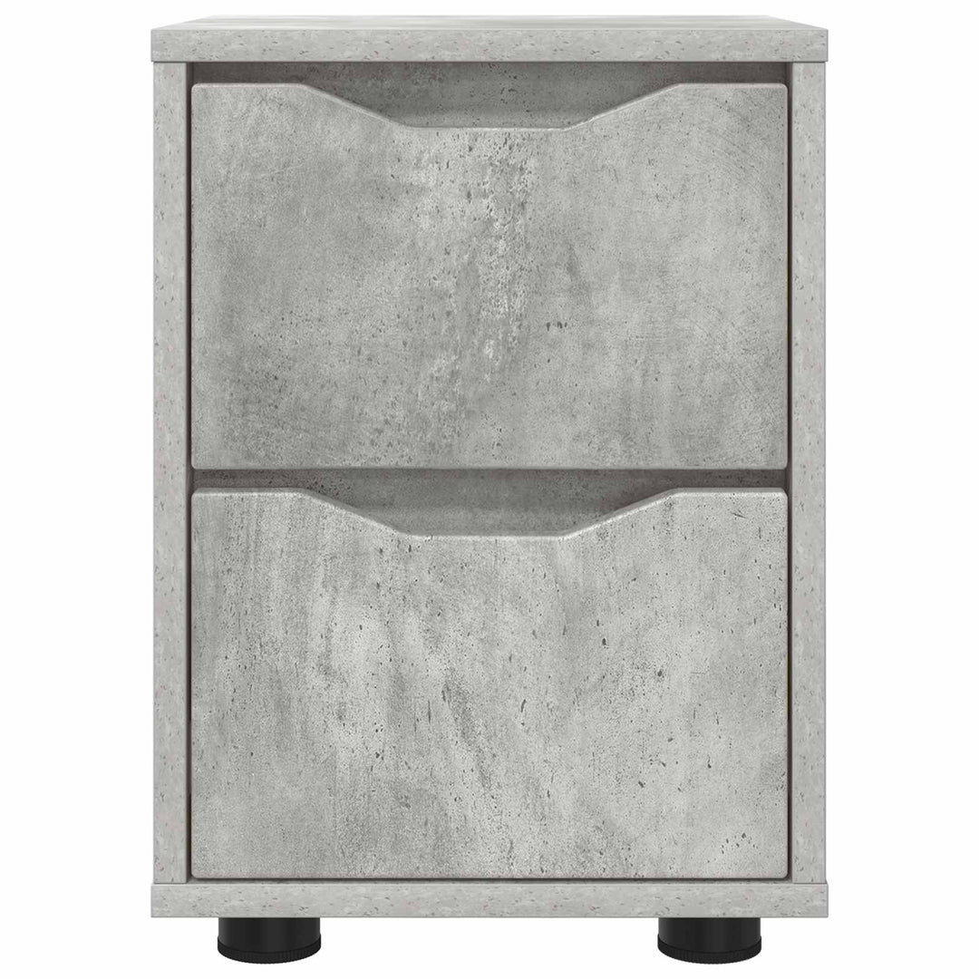 Sengeborde 2 pcs Beton Grå 30,5 x 30 x 43 cm Konstrueret træ