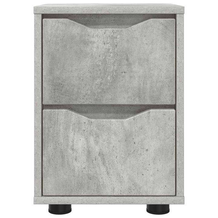 Sengeborde 2 pcs Beton Grå 30,5 x 30 x 43 cm Konstrueret træ