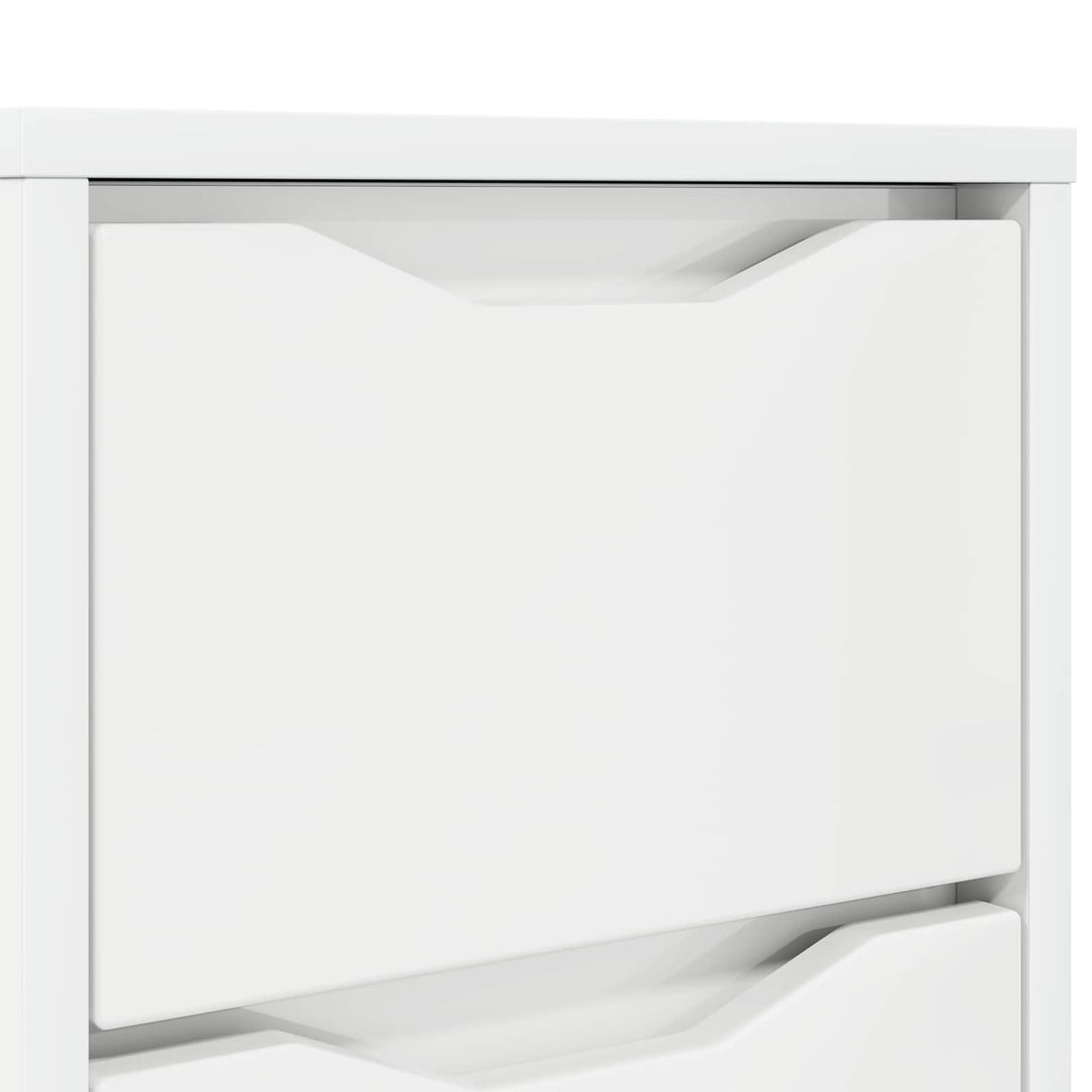 Sengebord Høj gloss hvid 30,5 x 30 x 43 cm Konstrueret træ