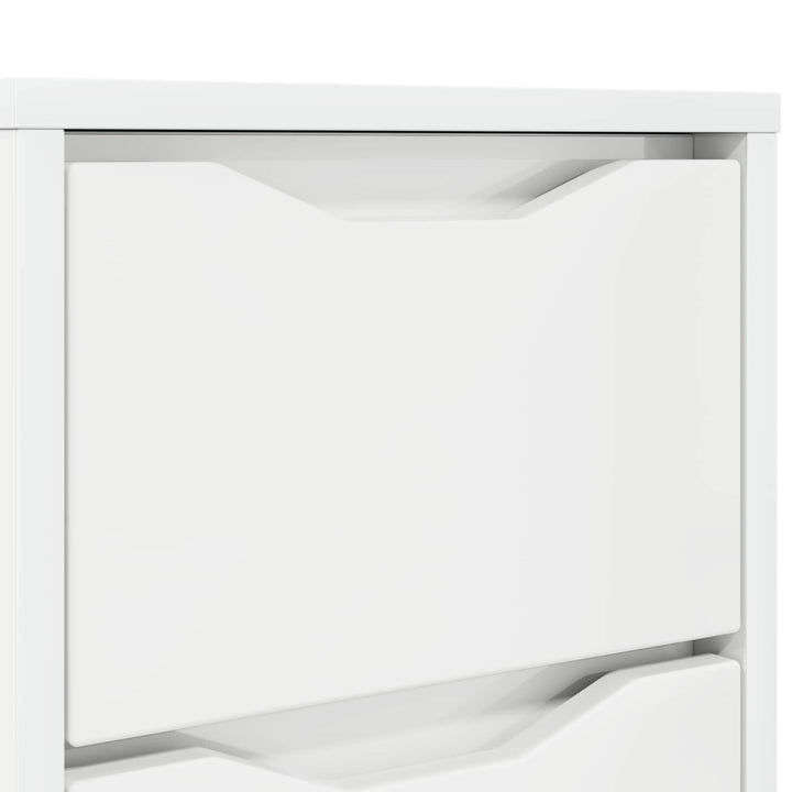 Sengebord Høj gloss hvid 30,5 x 30 x 43 cm Konstrueret træ