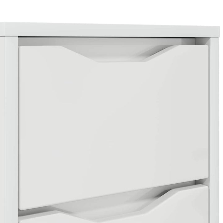 Sengeborde med skuffe 2 pcs Høj gloss hvid 30,5 x 30 x 43 cm