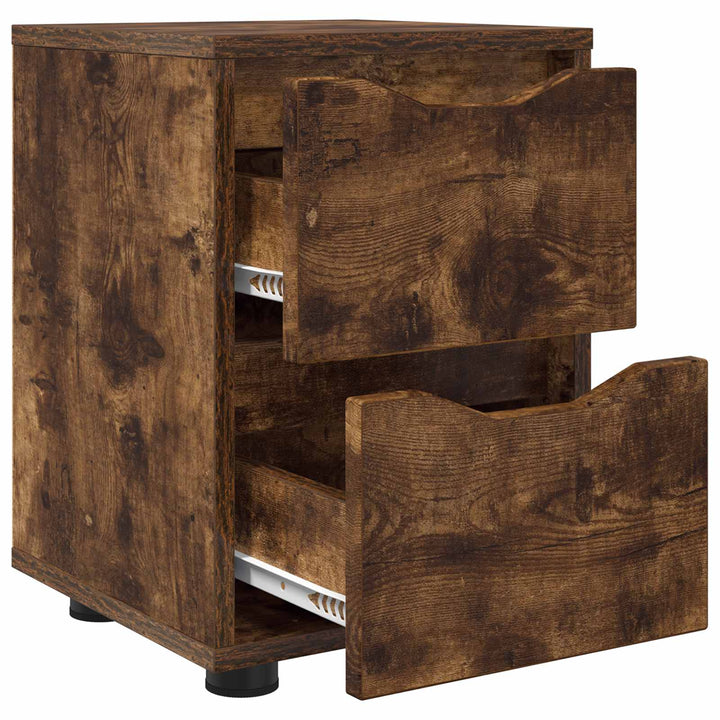 Sengebord Røget eg 30,5 x 30 x 43 cm Konstrueret træ