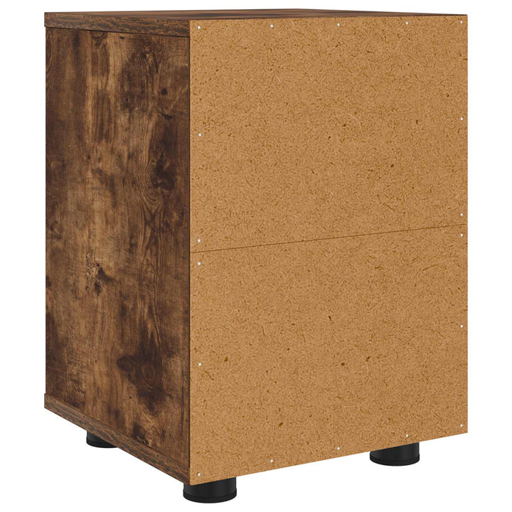 Sengebord Røget eg 30,5 x 30 x 43 cm Konstrueret træ