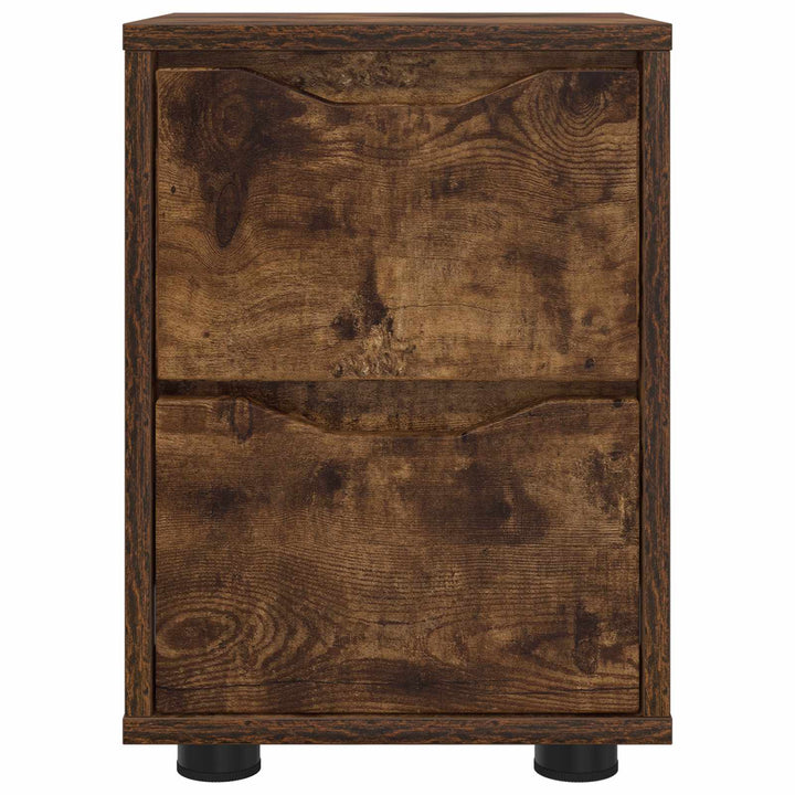 Sengebord Røget eg 30,5 x 30 x 43 cm Konstrueret træ