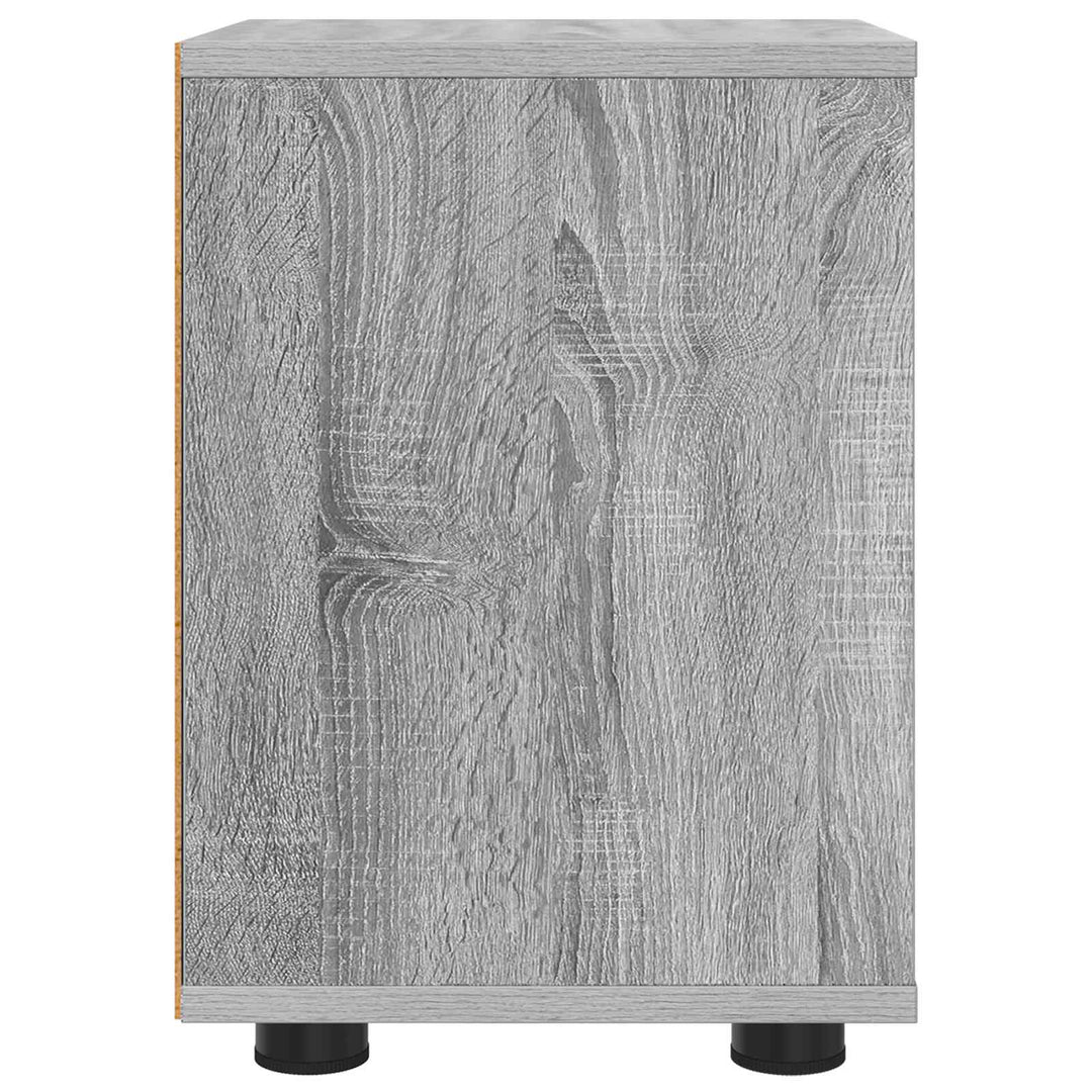 Sengeborde 2 pcs Grå Sonoma 30,5 x 30 x 43 cm Konstrueret træ