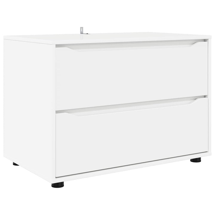 Opbevaringsskab 80 x 48 x 57 cm Konstrueret træ Hvid