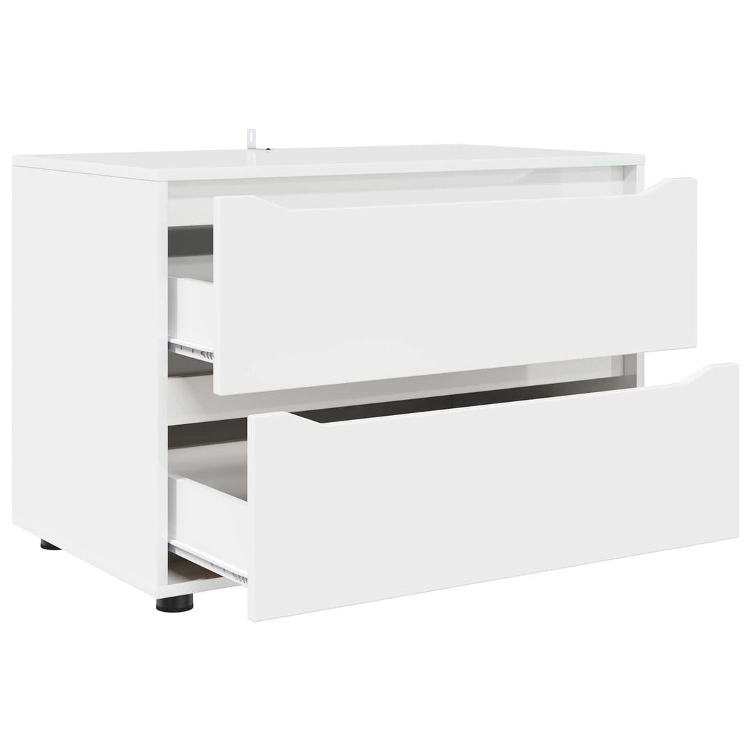 Opbevaringsskab 80 x 48 x 57 cm Konstrueret træ Hvid