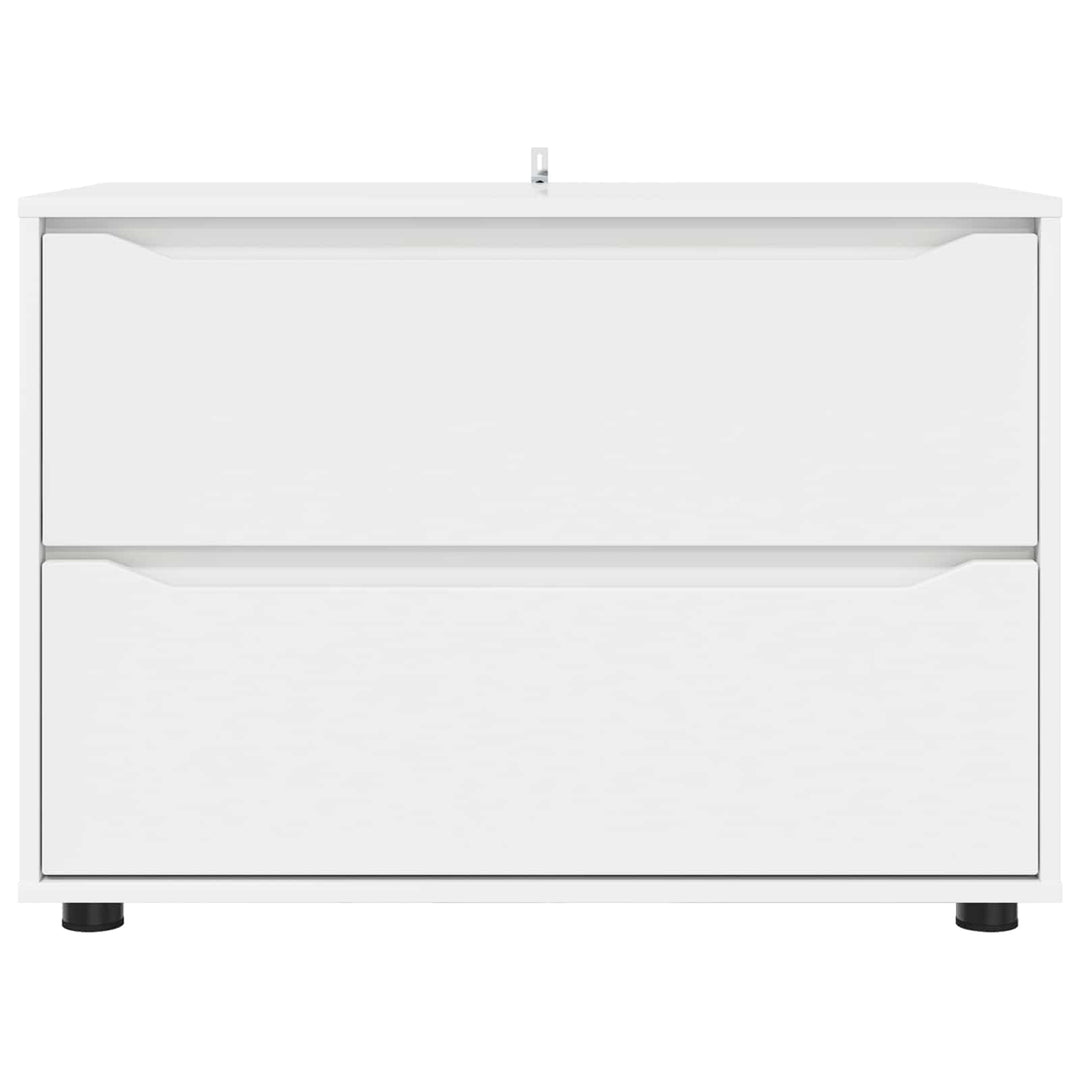 Opbevaringsskab 80 x 48 x 57 cm Konstrueret træ Hvid