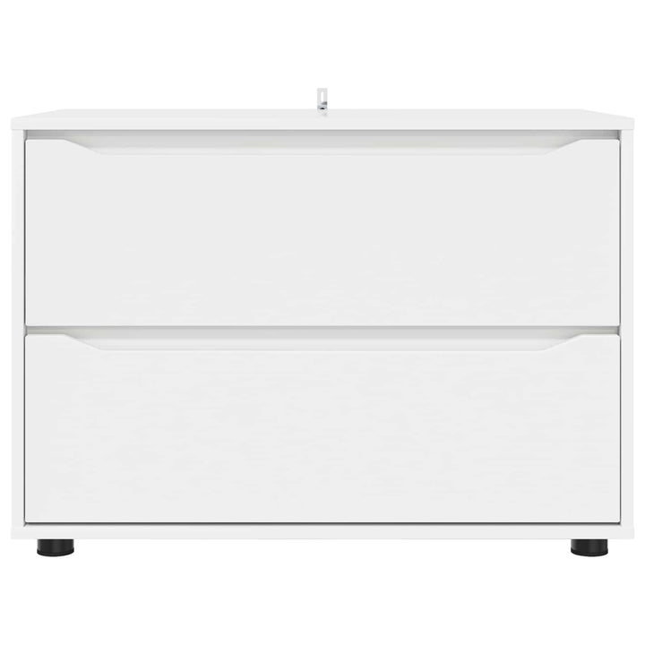 Opbevaringsskab 80 x 48 x 57 cm Konstrueret træ Hvid