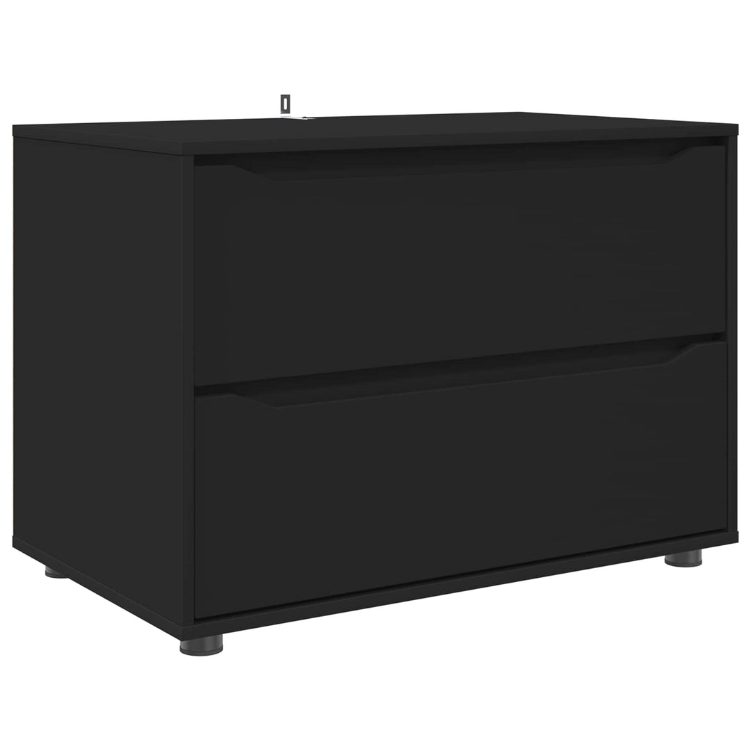Opbevaringsskab 80 x 48 x 57 cm Konstrueret træ Sort