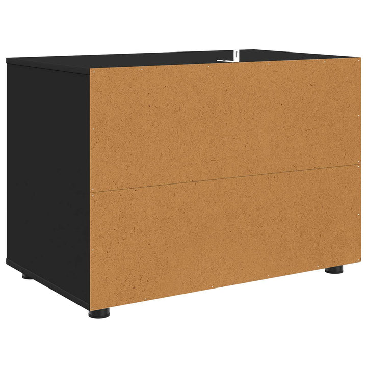 Opbevaringsskab 80 x 48 x 57 cm Konstrueret træ Sort