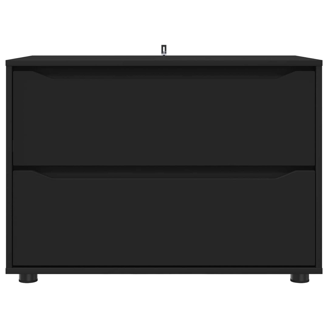 Opbevaringsskab 80 x 48 x 57 cm Konstrueret træ Sort