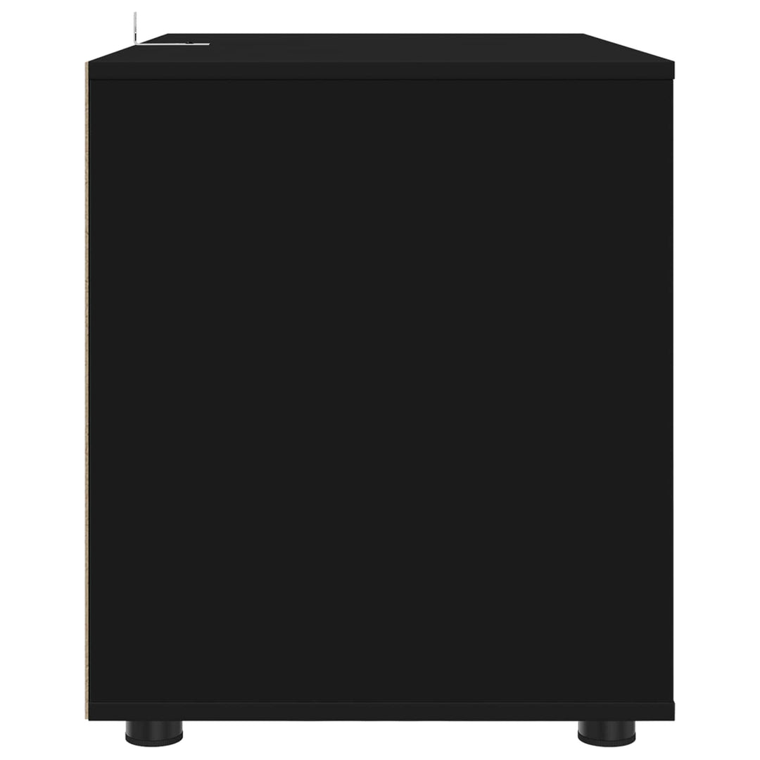 Opbevaringsskab 80 x 48 x 57 cm Konstrueret træ Sort