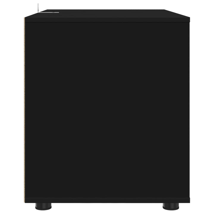 Opbevaringsskab 80 x 48 x 57 cm Konstrueret træ Sort