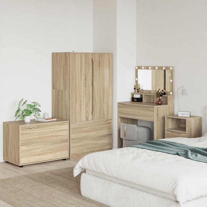 Opbevaringsskab Sonoma eg 80 x 48 x 57 cm Konstrueret træ
