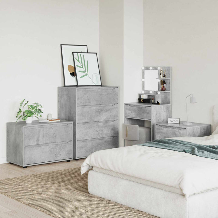 Opbevaringsskab Beton Grå 80 x 48 x 57 cm Konstrueret træ