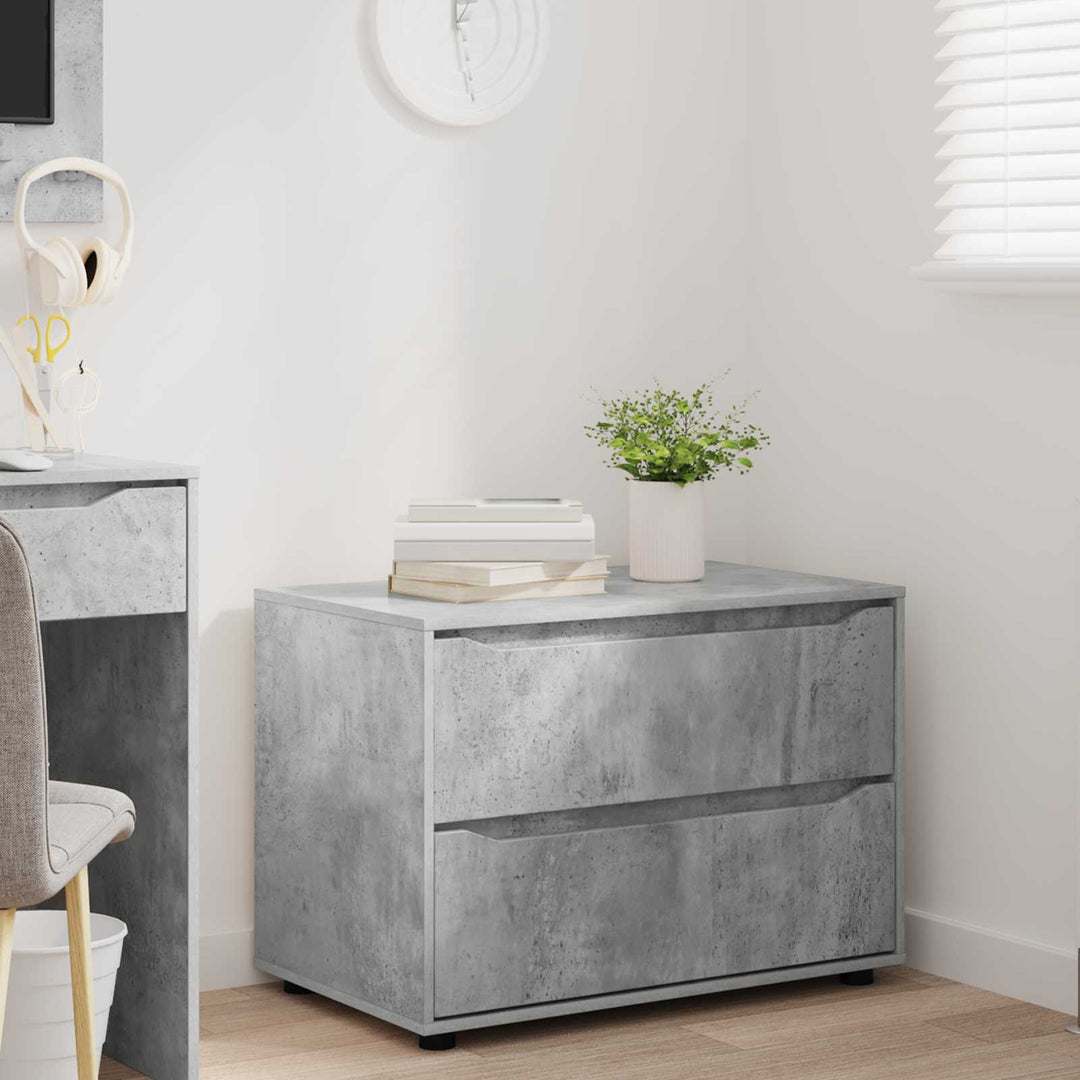 Opbevaringsskab Beton Grå 80 x 48 x 57 cm Konstrueret træ