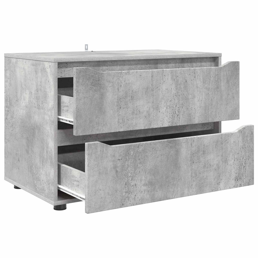 Opbevaringsskab Beton Grå 80 x 48 x 57 cm Konstrueret træ